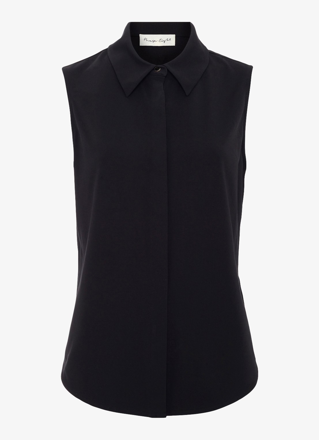 Phase Eight Helena blouse met kraag - voorkant zwart