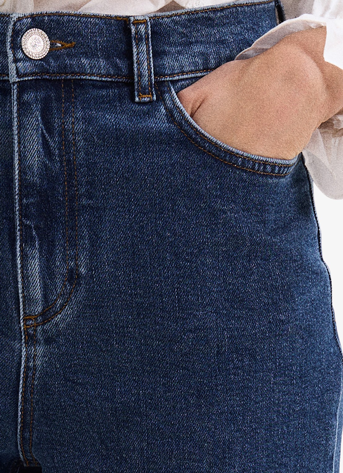 Phase Eight High waist cropped straight fit jeans met steekzakken - detail 3 denim