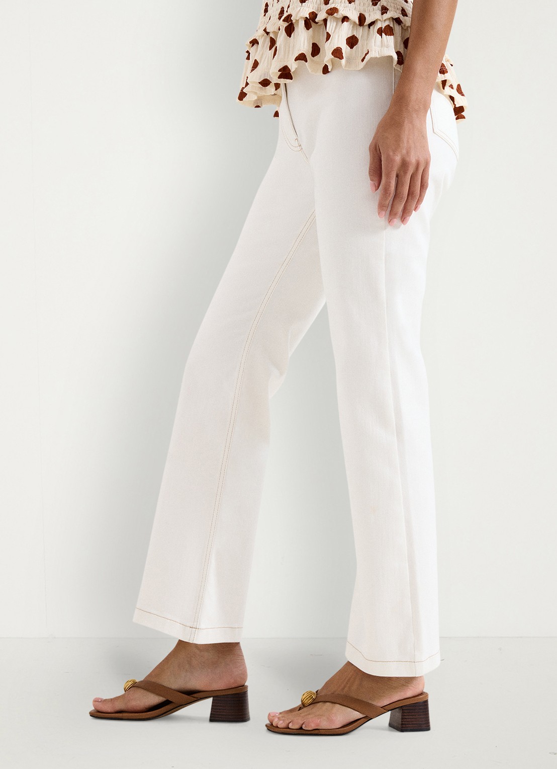 Phase Eight High waist loose fit jeans met steekzakken - detail 4 wit