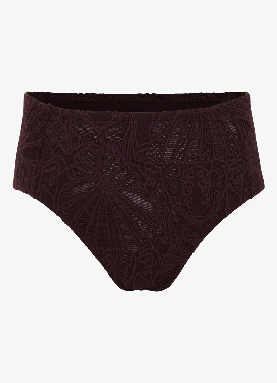 Phase Eight High waisted bikinislip met broderie - voorkant 3 bruin