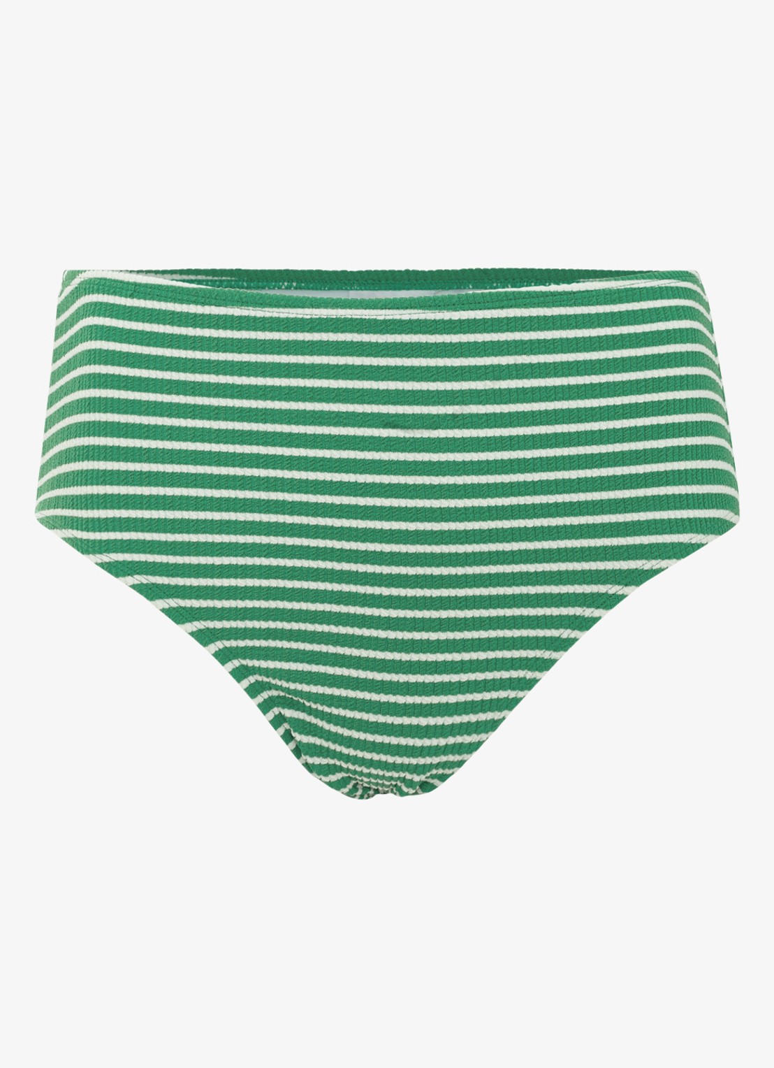 Phase Eight High waisted bikinislip met streepprint - voorkant groen