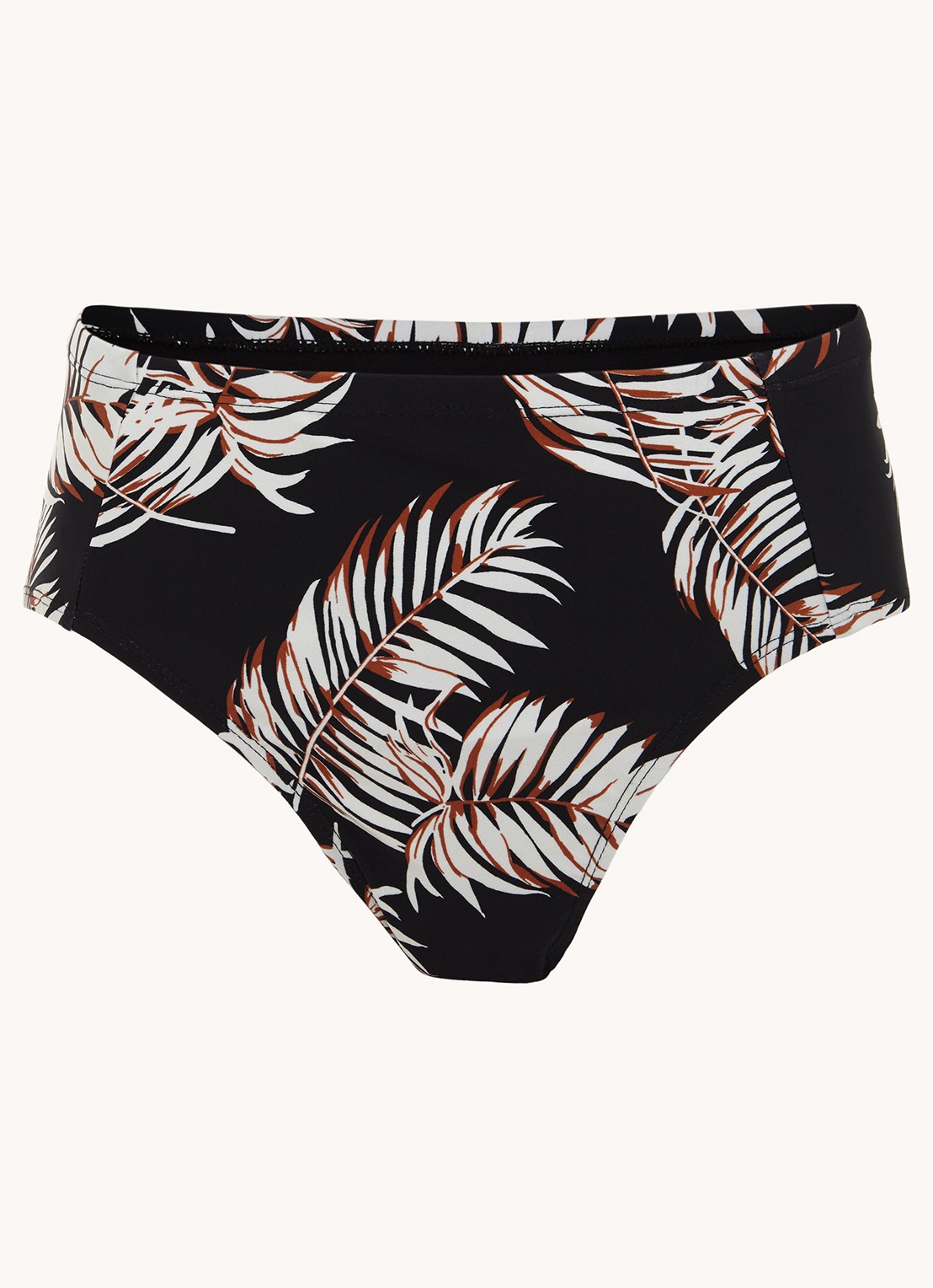 Phase Eight Hipster bikinislip met bladprint - voorkant zwart