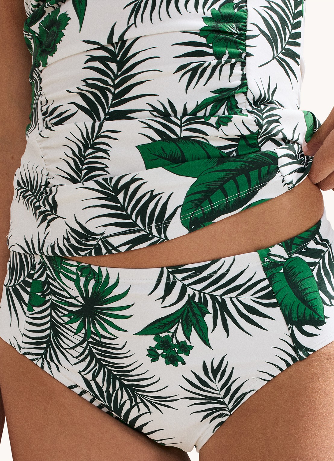Phase Eight Hipster bikinislip met bladprint - detail 5 ivoor