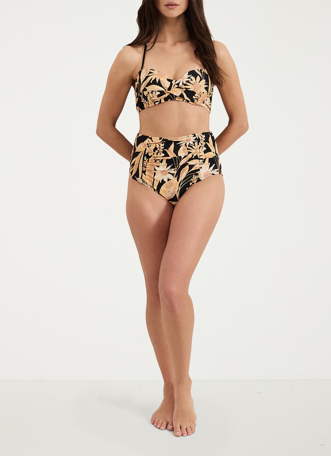 Phase Eight Hipster bikinislip met print - voorkant 2 beige