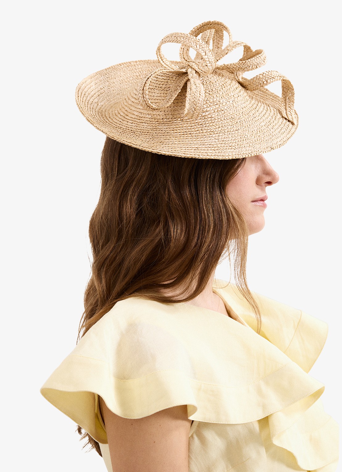 Phase Eight Hoed van stro - voorkant 2 beige