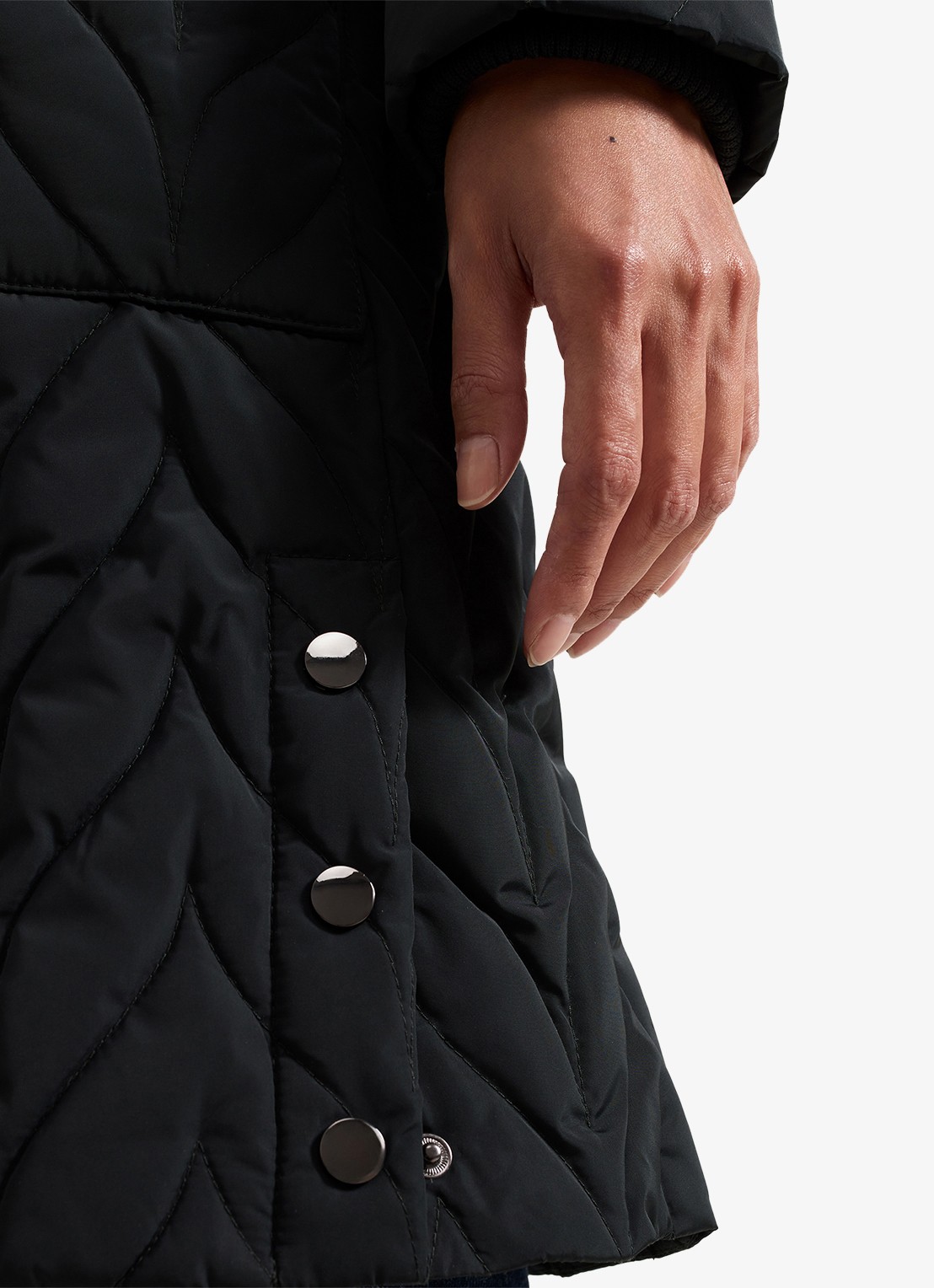 Phase Eight Hollie longline puffer jas met ceintuur  - detail 7 groen