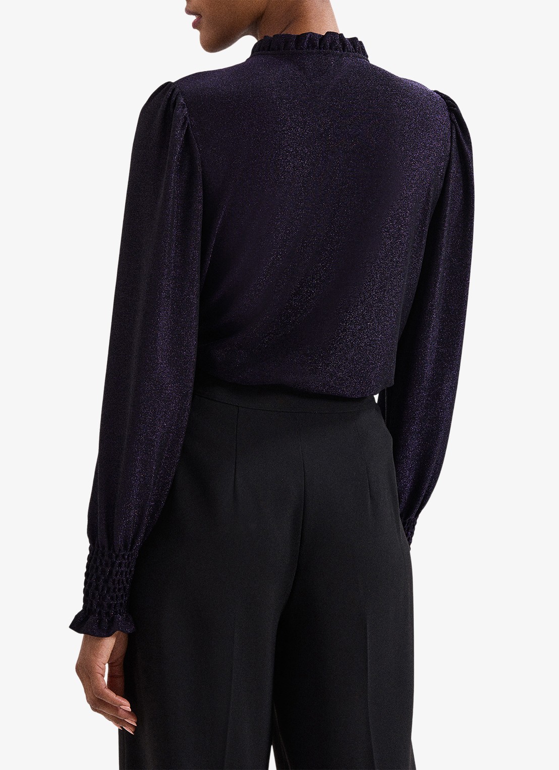 Phase Eight Imogen top met lurex - achterkant 6 paars