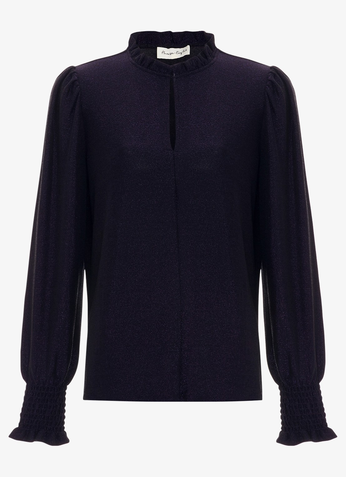 Phase Eight Imogen top met lurex - voorkant 7 paars