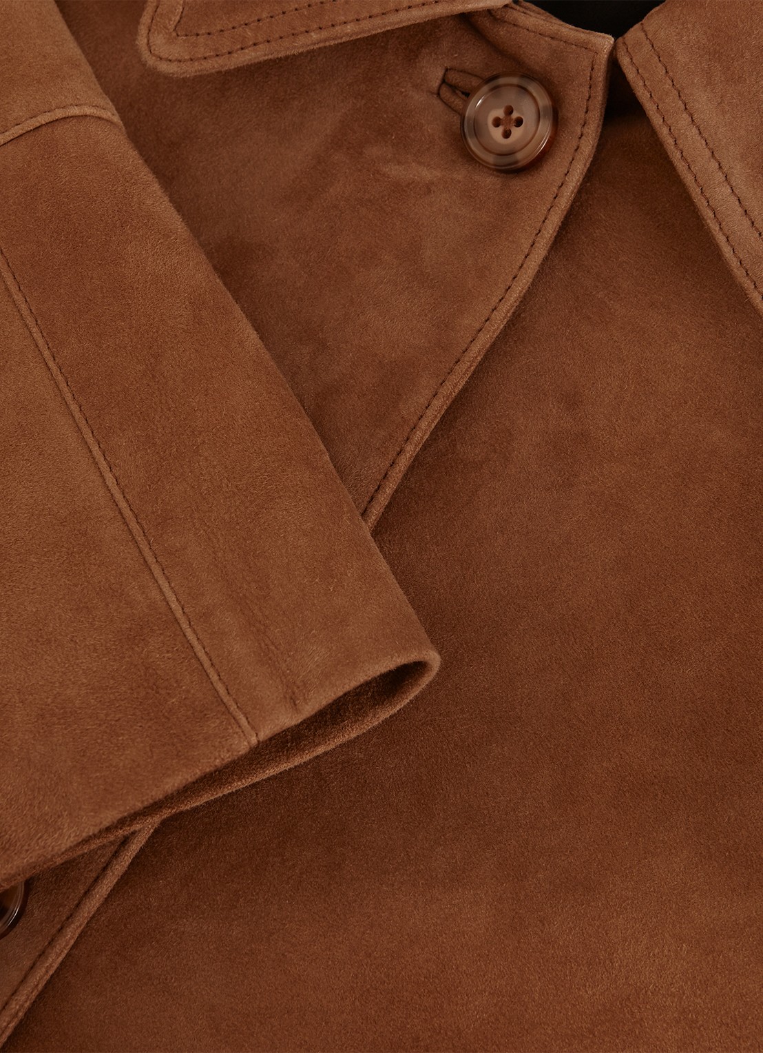 Phase Eight Indira jack van suède - detail 8 oranjebruin
