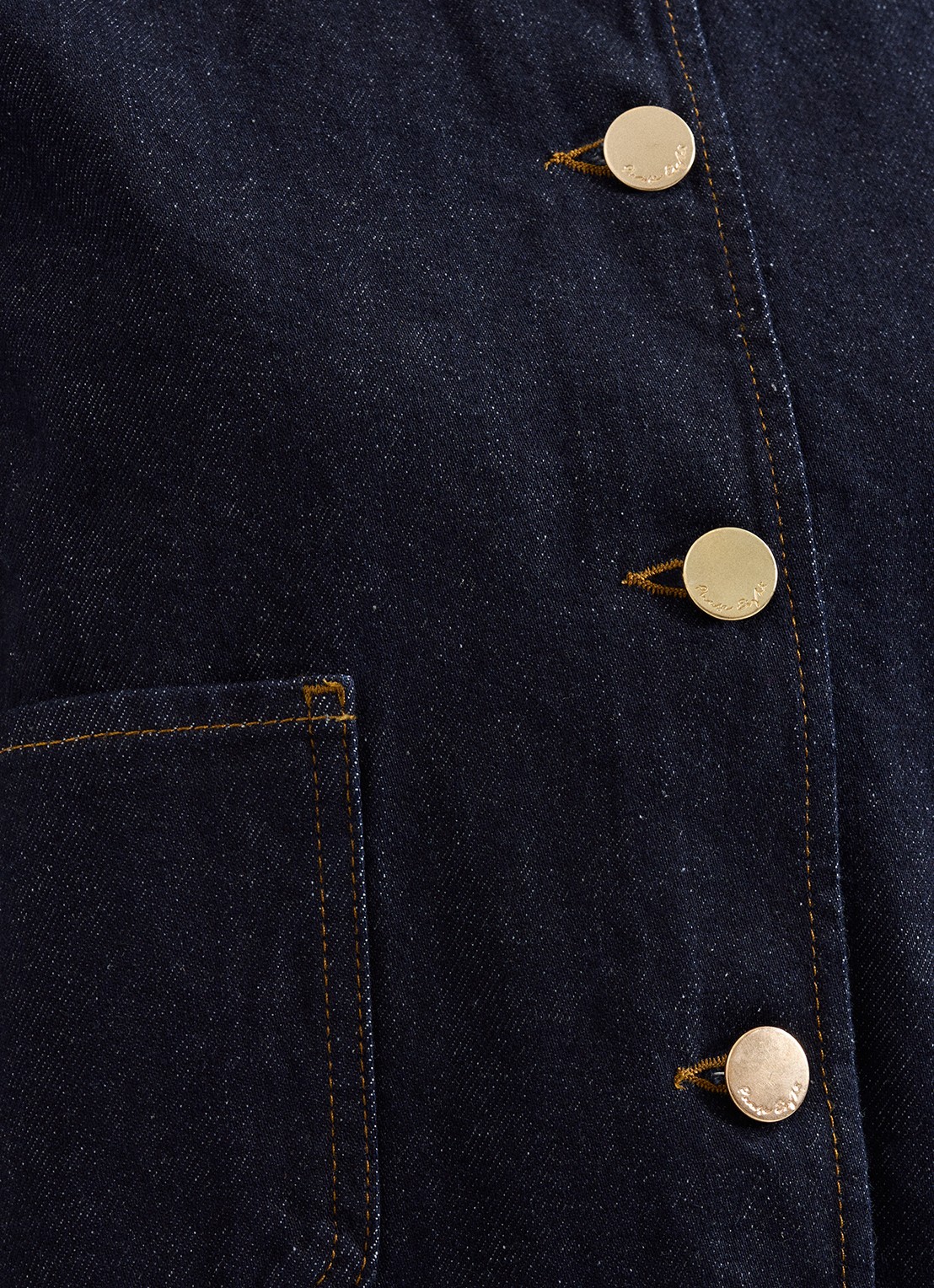 Phase Eight Indira spijkerjas met opgestikte zakken - detail 6 indigo