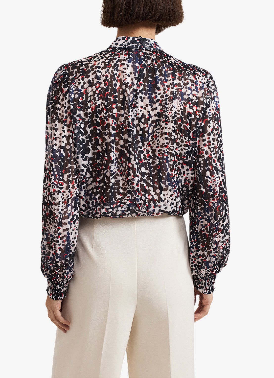 Phase Eight Ingrid top met stippenprint - achterkant zwart