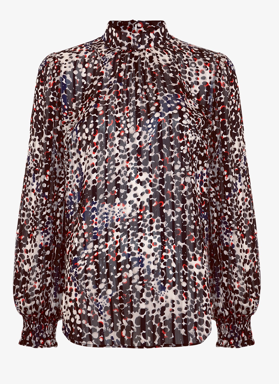 Phase Eight Ingrid top met stippenprint - voorkant 2 zwart