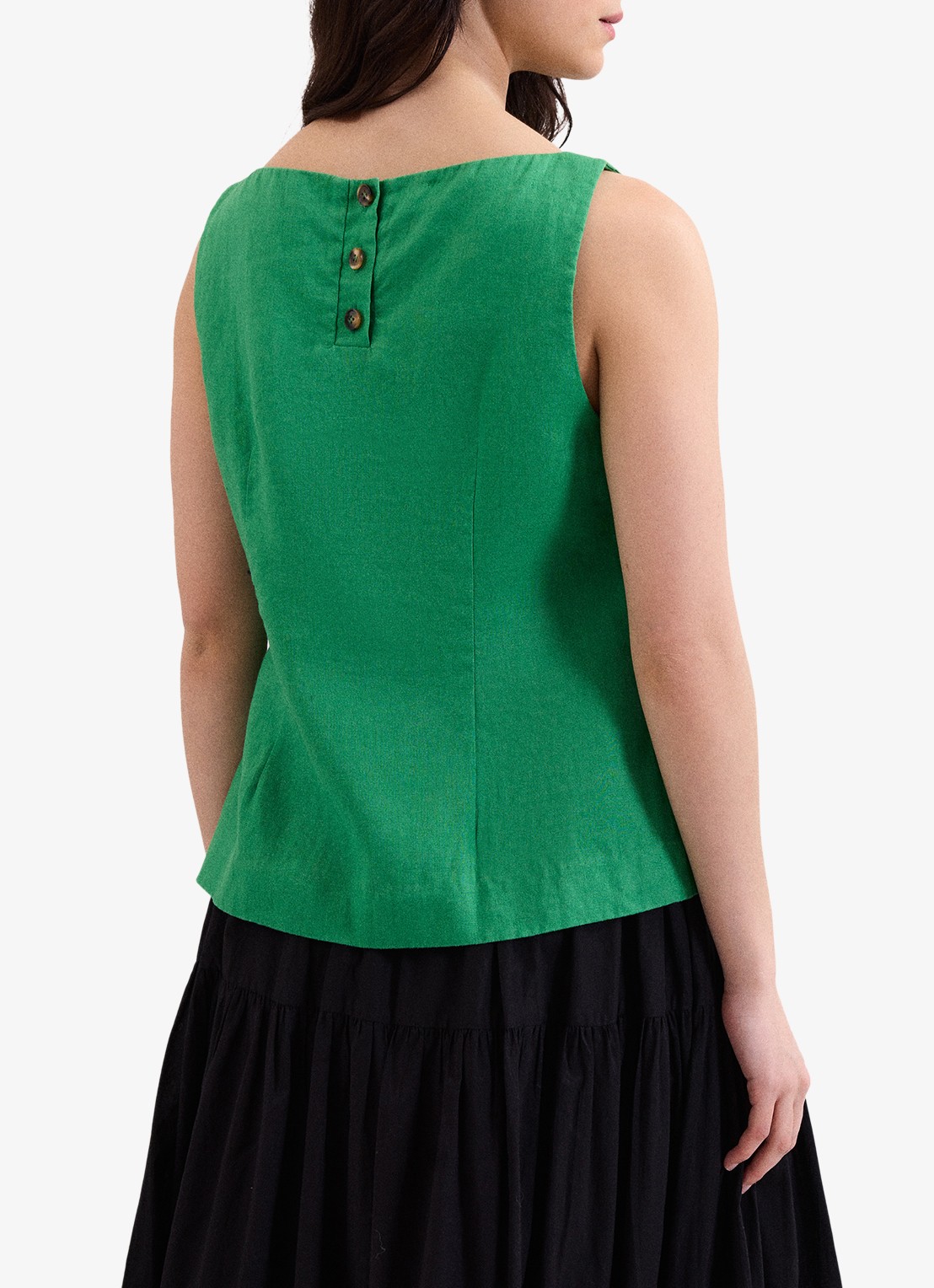 Phase Eight Isabelle top met peplum - achterkant 7 groen