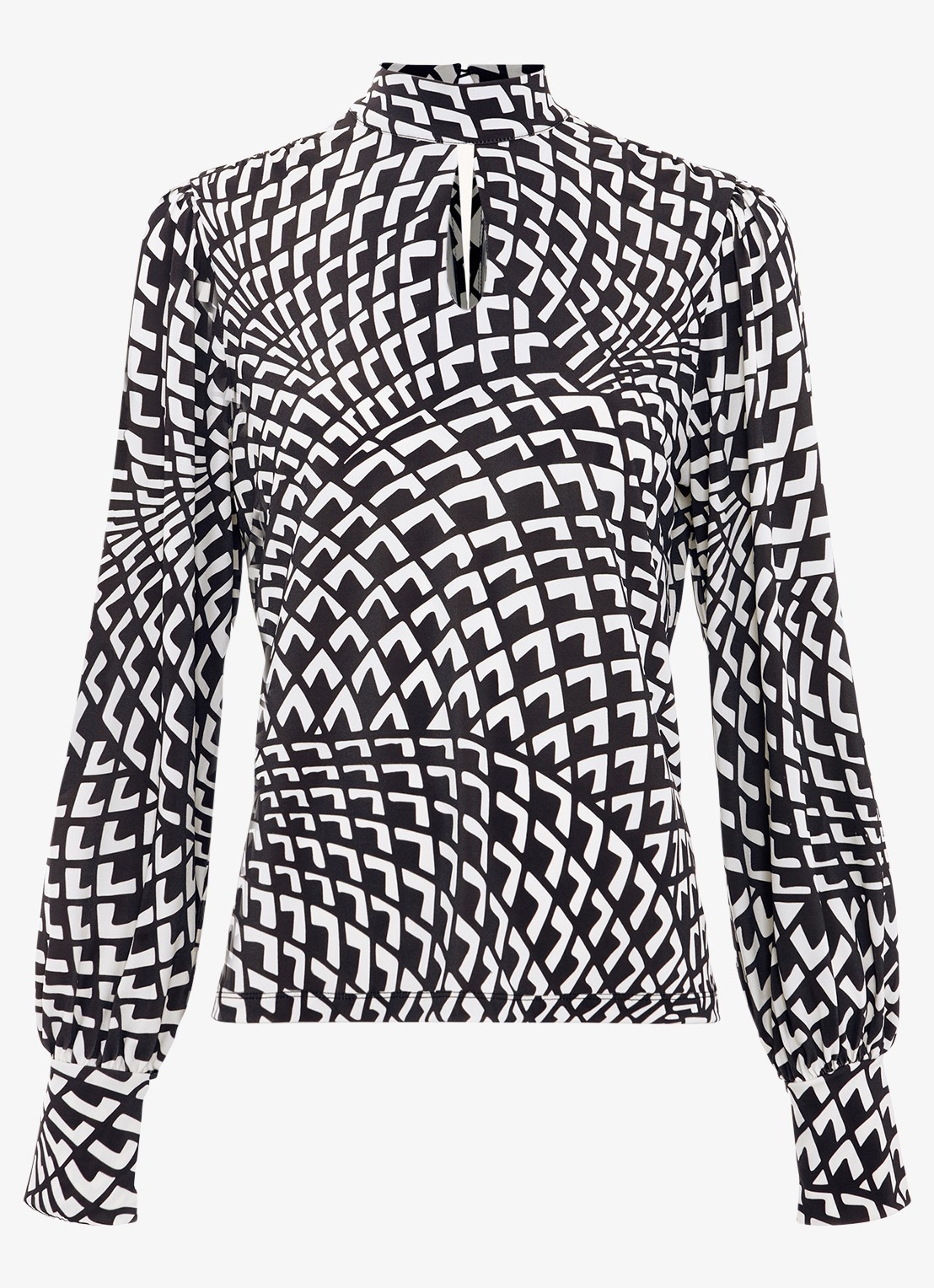 Phase Eight Isla tuniek met print en cut-out detail - voorkant 6 donkerbruin