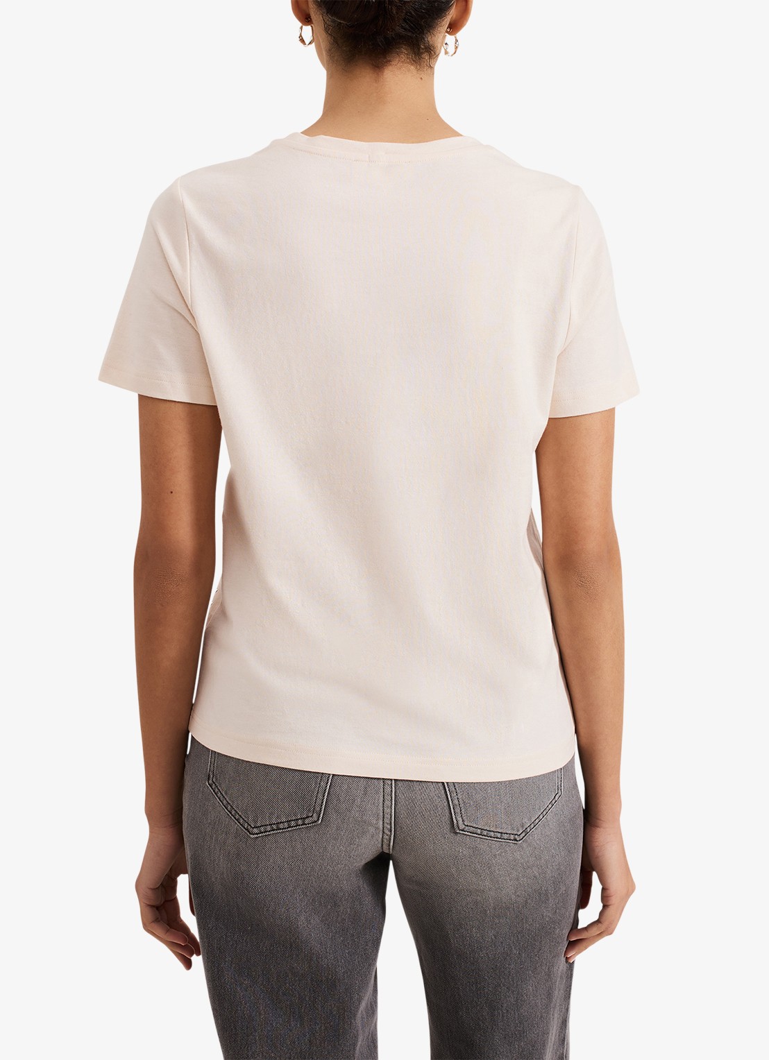 Phase Eight Jada t-shirt met studs - achterkant wit