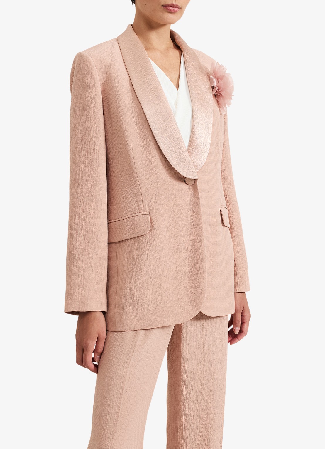 Phase Eight Jorja blazer met structuur - detail 3 oudroze