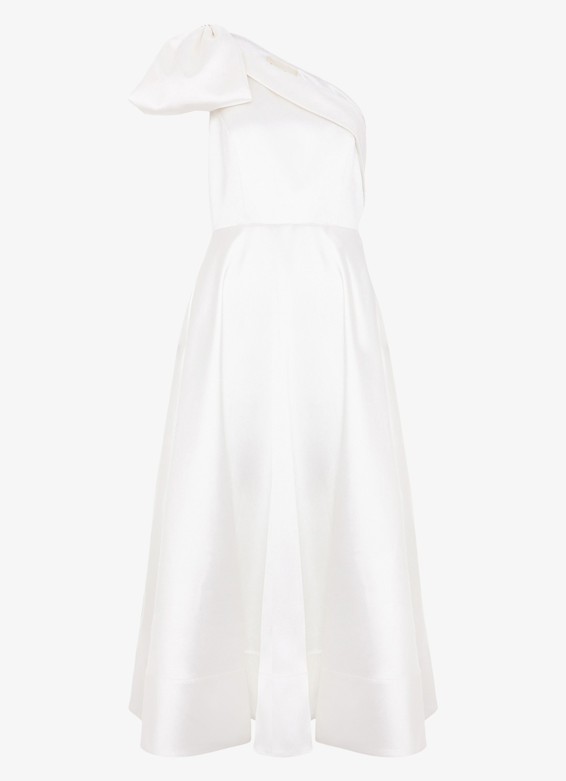 Phase Eight Josephine midi jurk met strikdetail - voorkant 7 gebroken wit