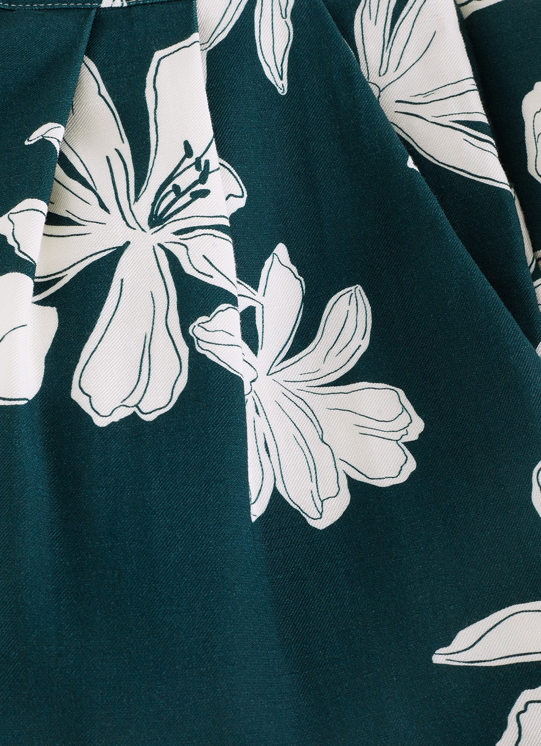 Phase Eight Josie high waist wide fit cropped pantalon met bloemenprint - detail 6 groen