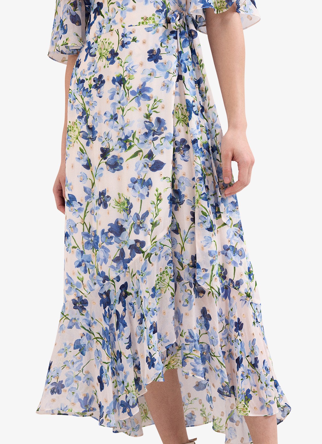 Phase Eight Juliette midi tuniekjurk met bloemenprint - detail 5 blauw