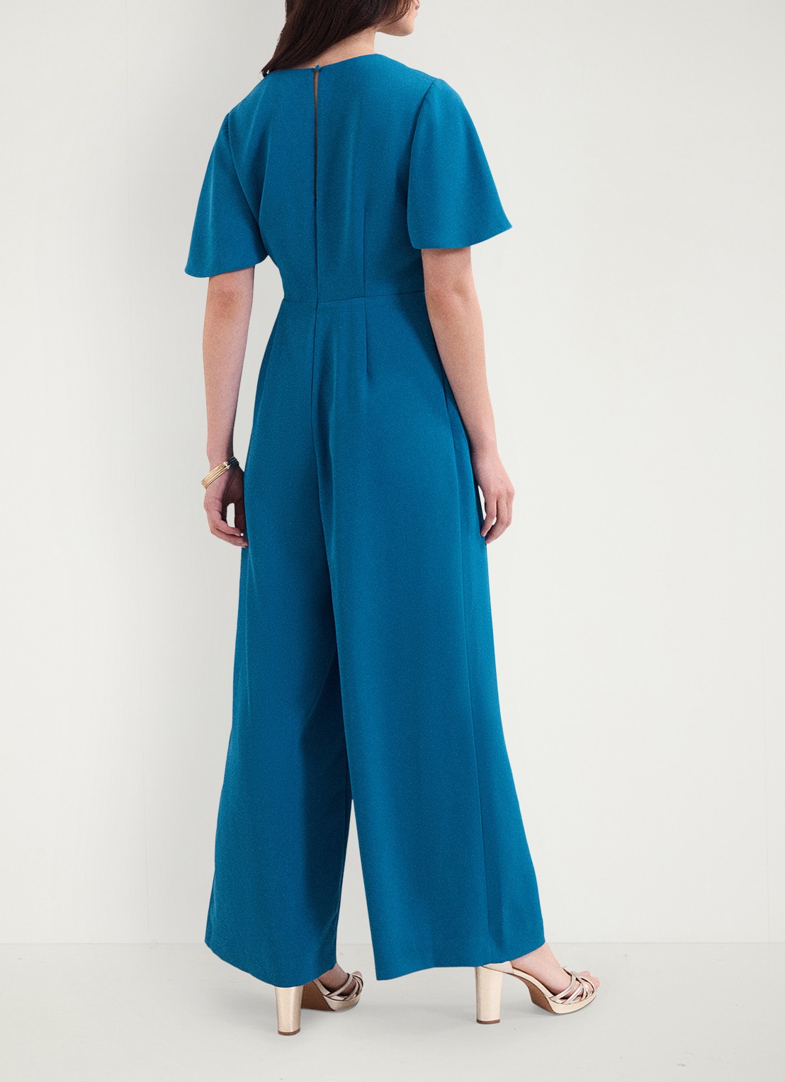 Phase Eight Julissa loose fit jumpsuit  - achterkant blauw