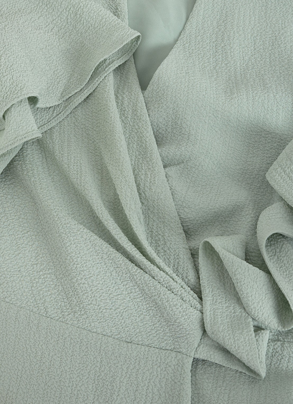 Phase Eight Julissa maxi wikkeljurk met vlindermouw - detail 7 lindegroen