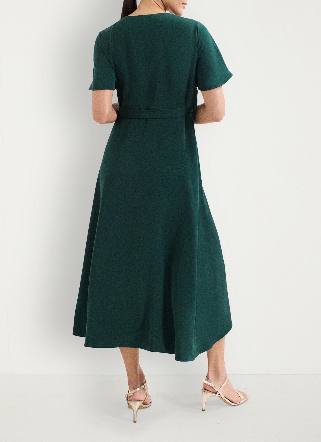 Phase Eight Julissa midi jurk met bloemenprint - achterkant 7 groen