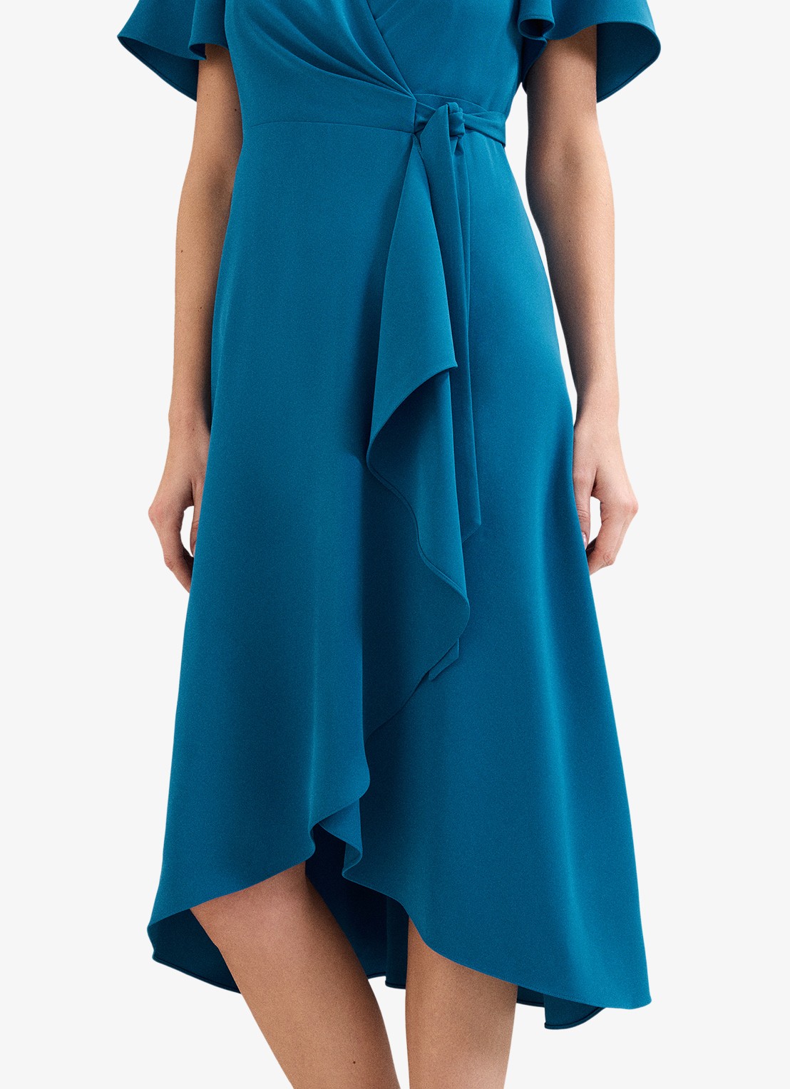Phase Eight Julissa midi wikkeljurk met strikceintuur - detail 6 blauw