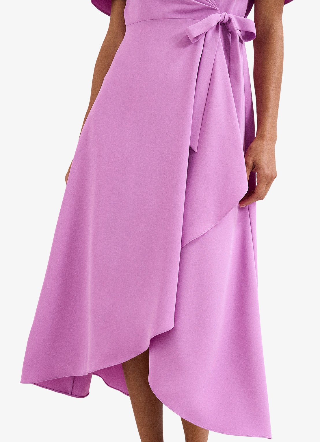 Phase Eight Julissa midi wikkeljurk met vleermuismouw - detail 5 paars