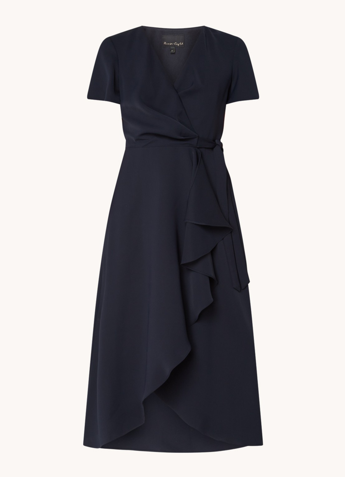 Phase Eight Julissa Wrap Dress Navy 08 - voorkant donkerblauw