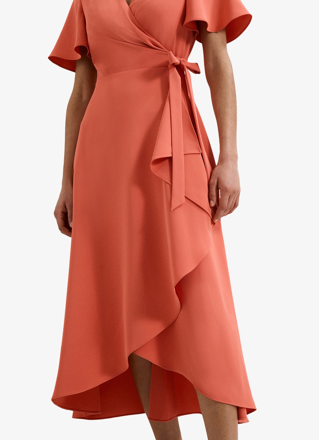 Phase Eight Julissamidi jurk met geknoopt detail - detail 6 orange