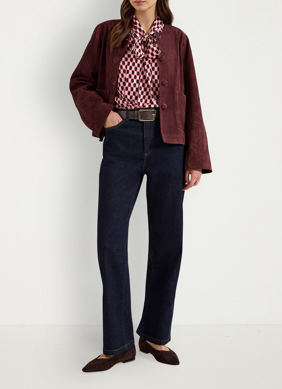 Phase Eight Junie mouwloze top met sjaalkraag en grafische print - detail 5 roze