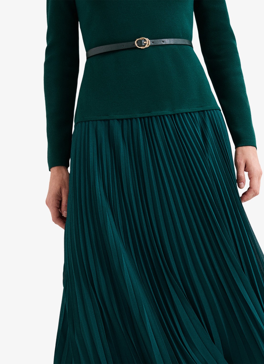 Phase Eight Kai midi jurk met ceintuur - detail 6 zeegroen