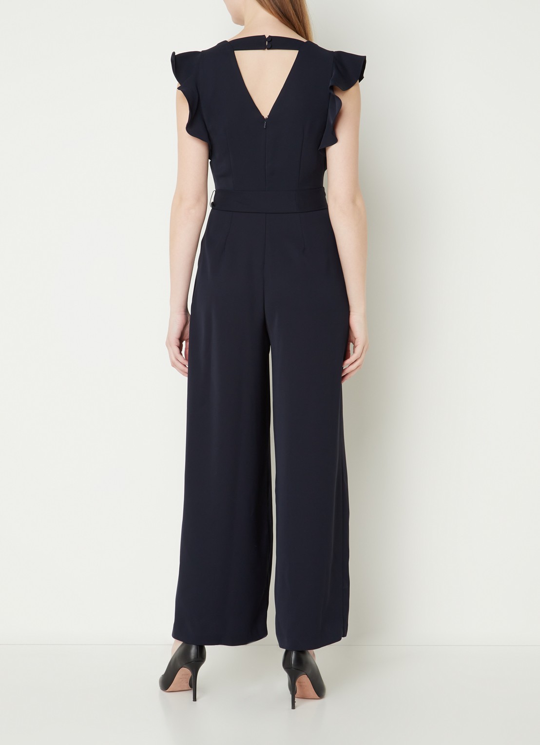 Phase Eight Kallie Jumpsuit Navy 08 - achterkant aquablauw