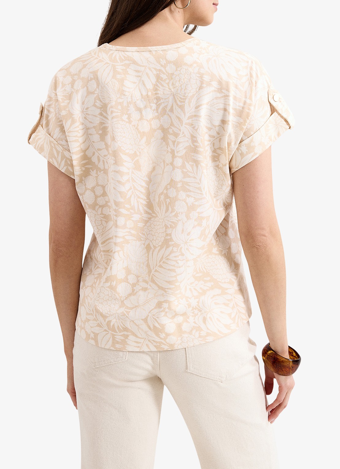 Phase Eight Kayla top met print - achterkant 7 creme