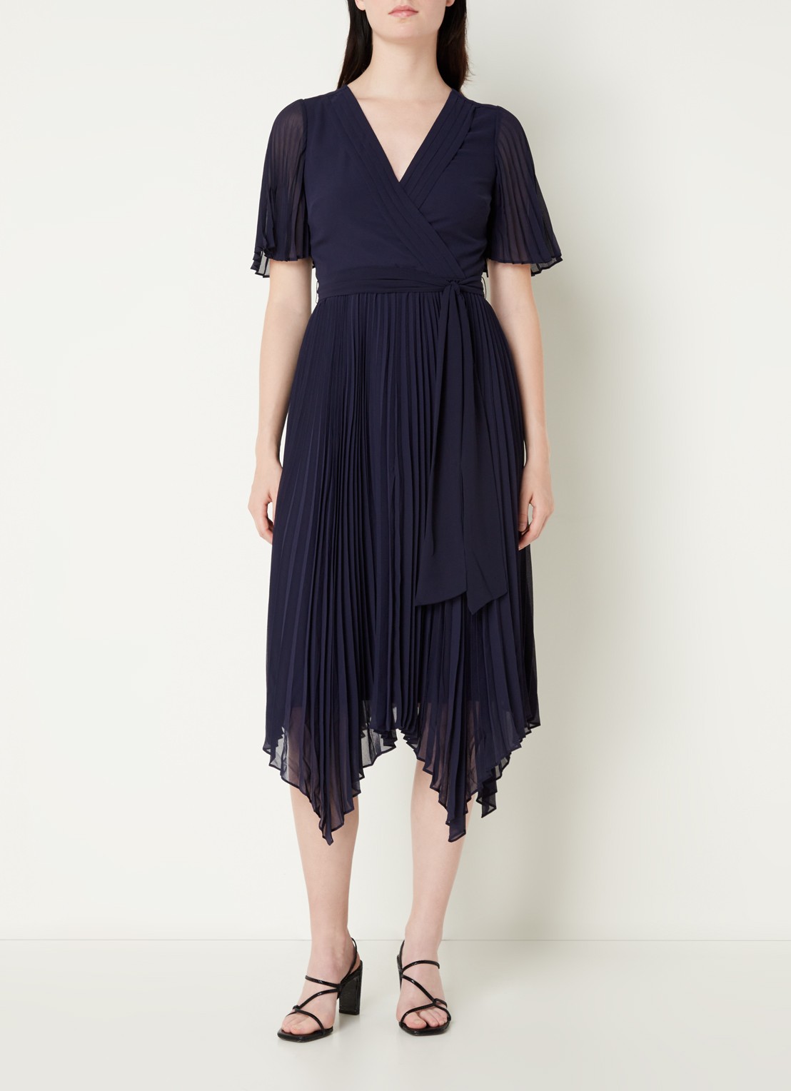 Phase Eight Kendall Midi Dress Navy 08 - detail donkerblauw