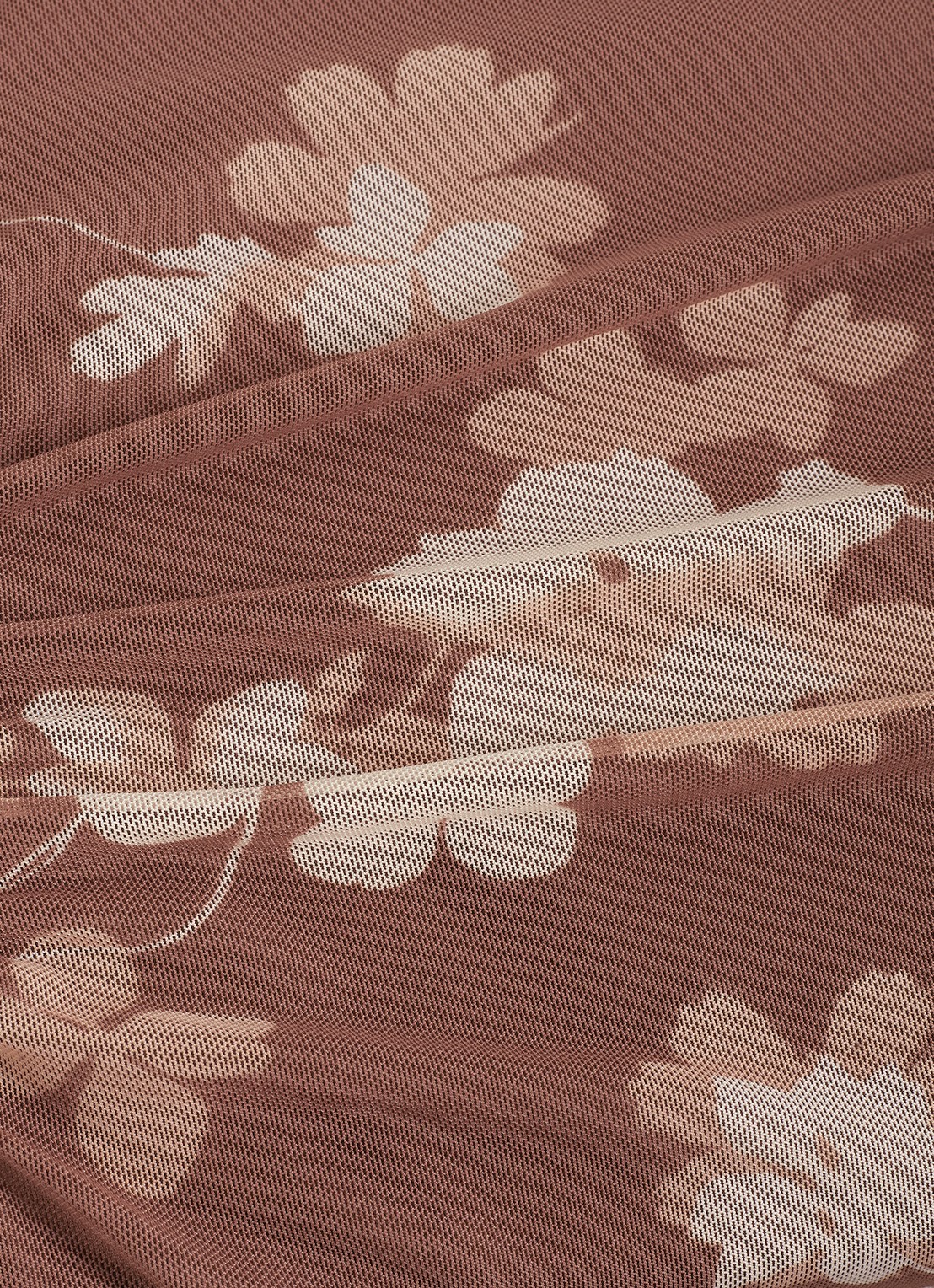 Phase Eight Kezia  top van mesh met bloemenprint - detail 4 bruin