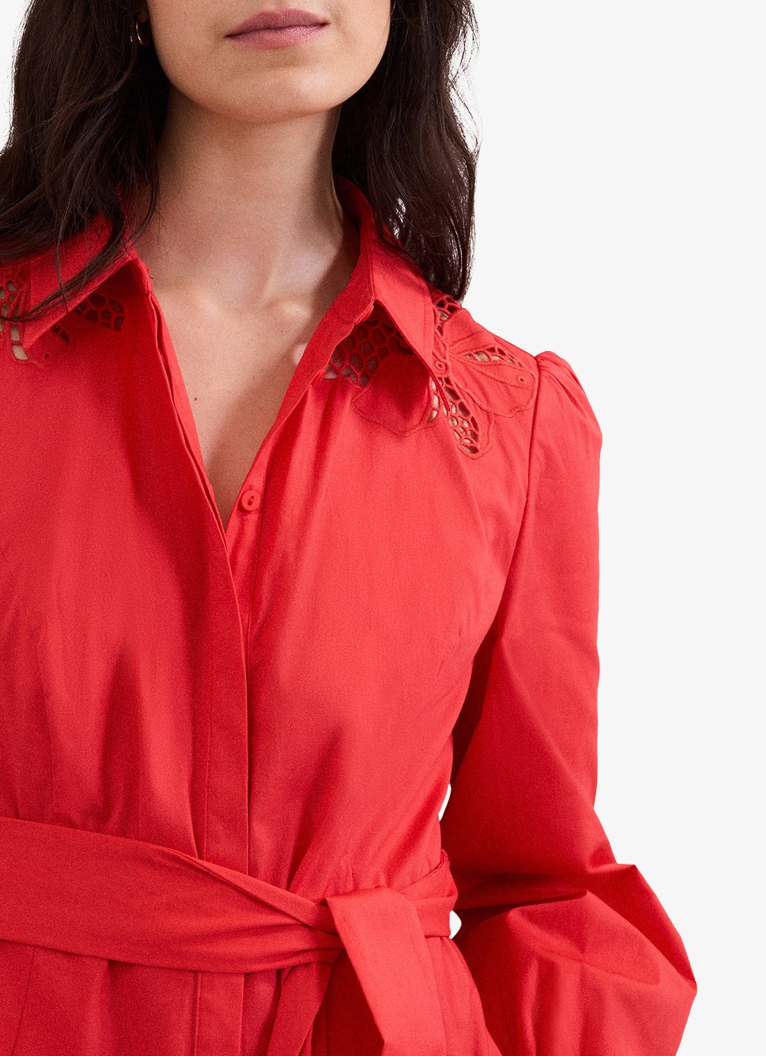 Phase Eight Kim midi jurk met geborduurd detail - detail 5 rood