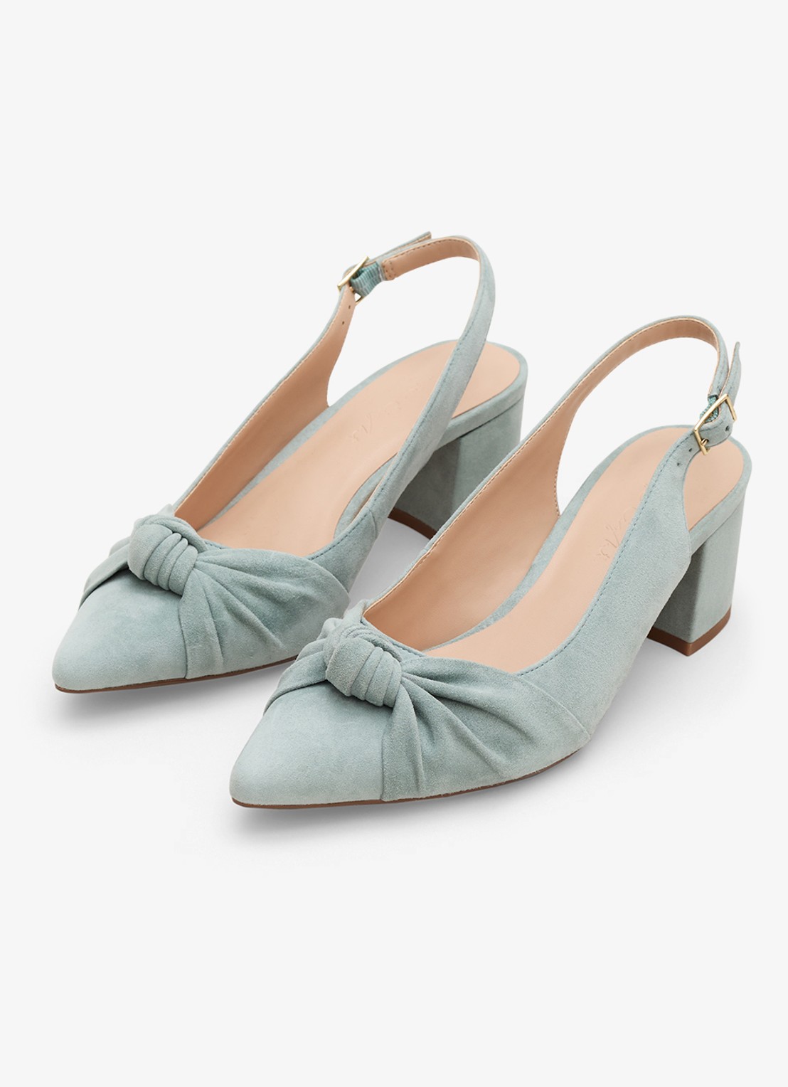 Phase Eight Knot slingback van suède - detail 4 mint