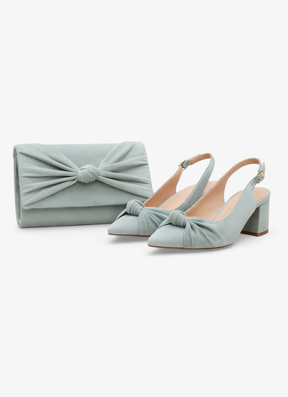 Phase Eight Knot slingback van suède - detail 6 mint