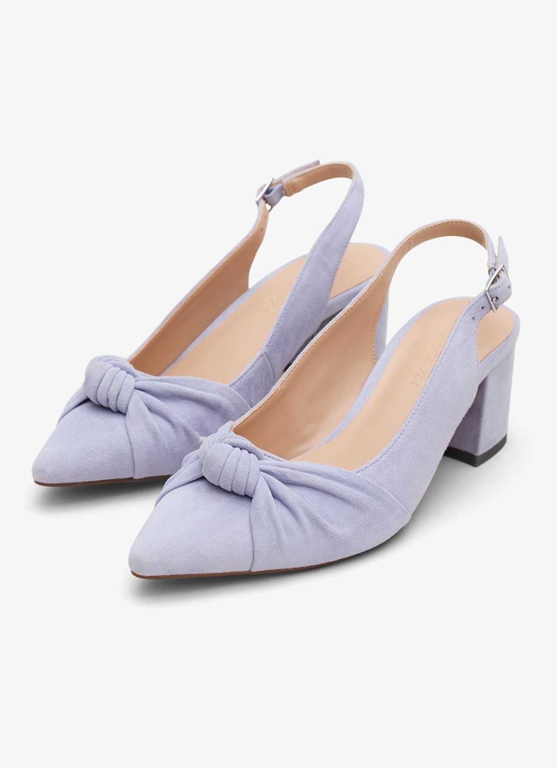 Phase Eight Knot slingback van suède - detail 4 lila