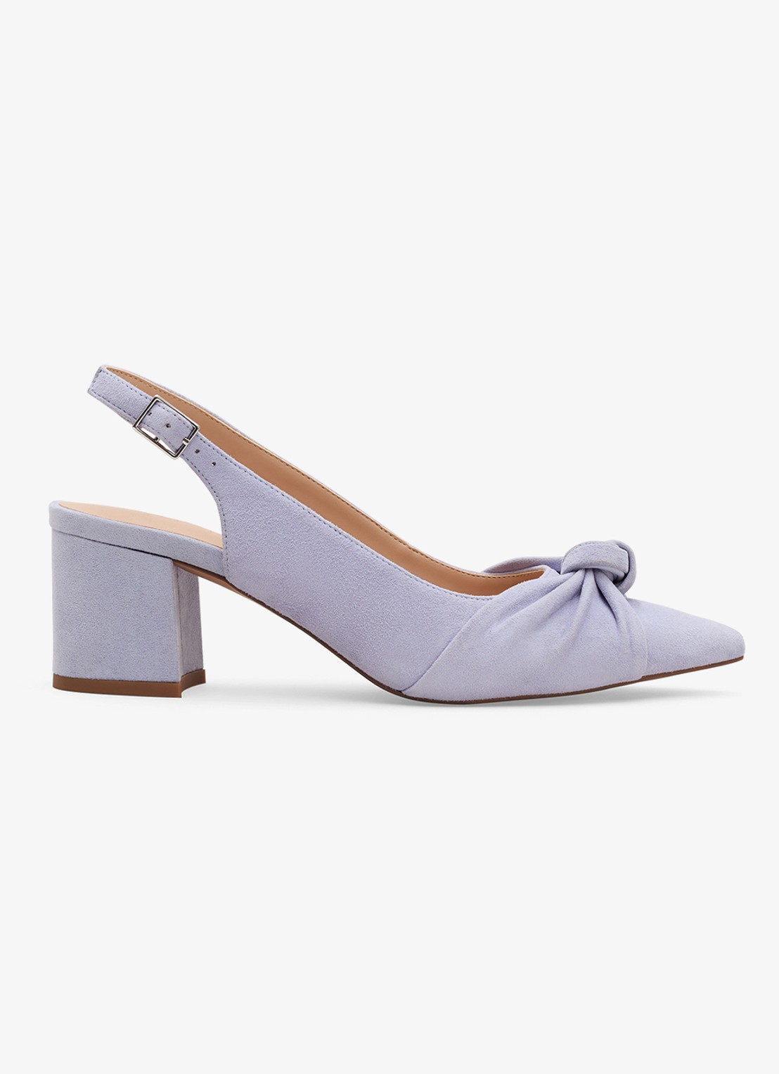 Phase Eight Knot slingback van suède - voorkant 2 lila