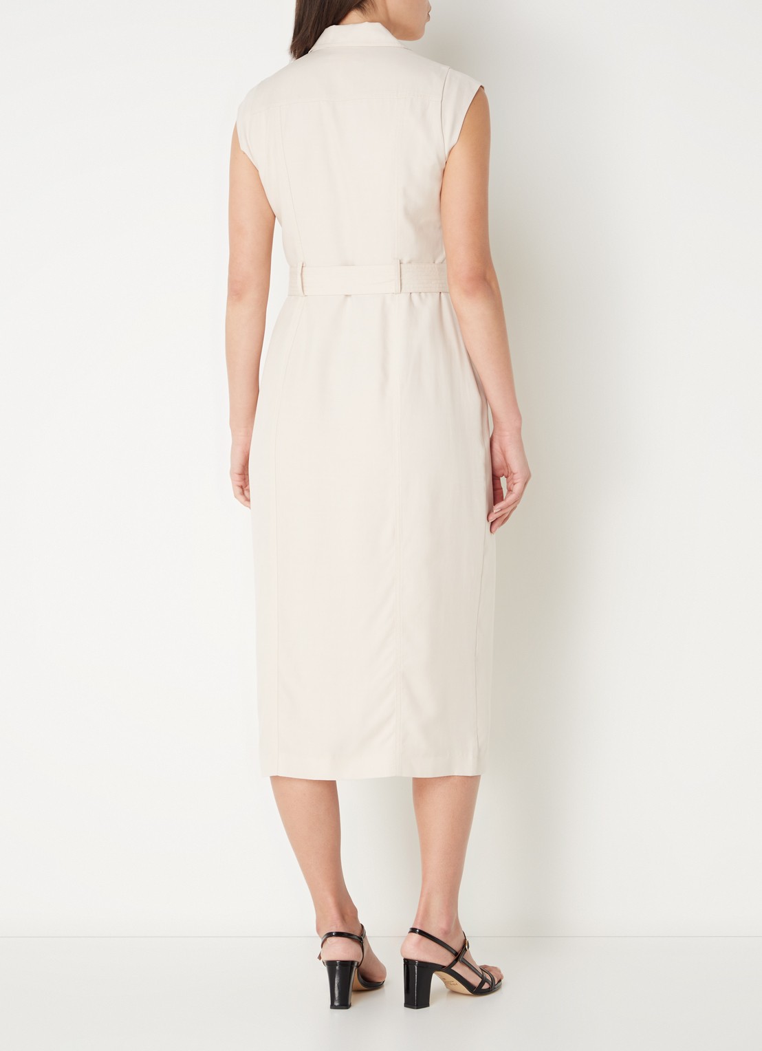 Phase Eight Kristal midi blazerjurk  met ceintuur - achterkant creme
