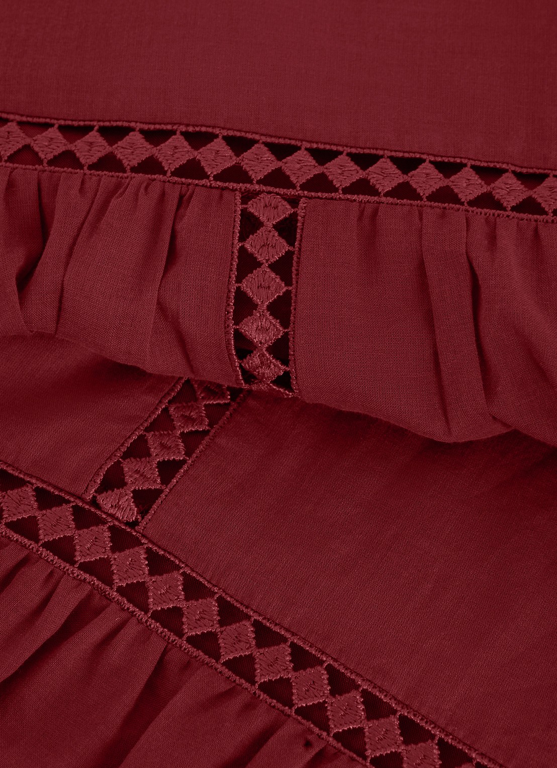 Phase Eight Kyla maxi rok met opengewerkt dessin - detail 6 bordeauxrood