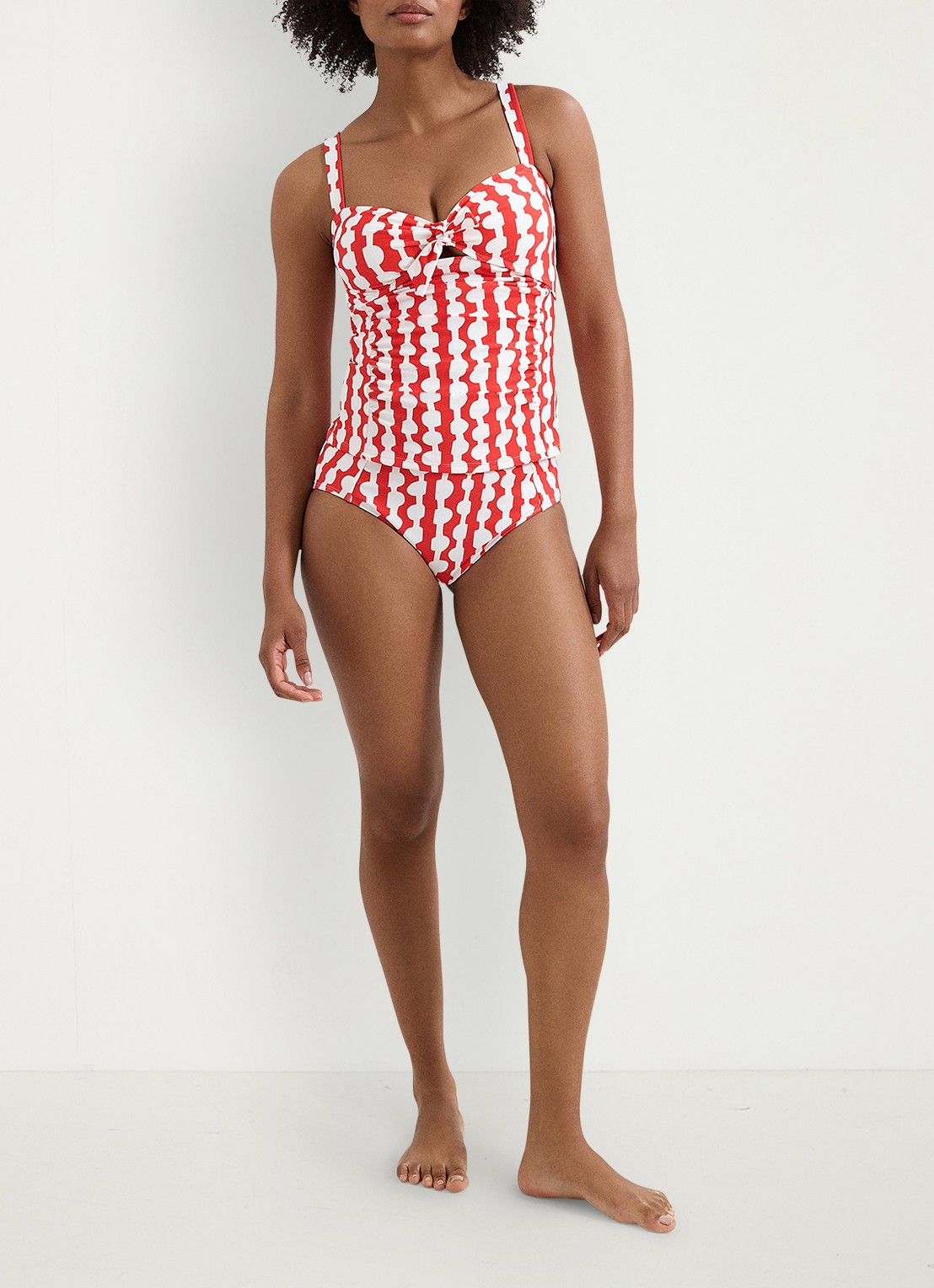 Phase Eight Lara tankini met print - voorkant 2 rood