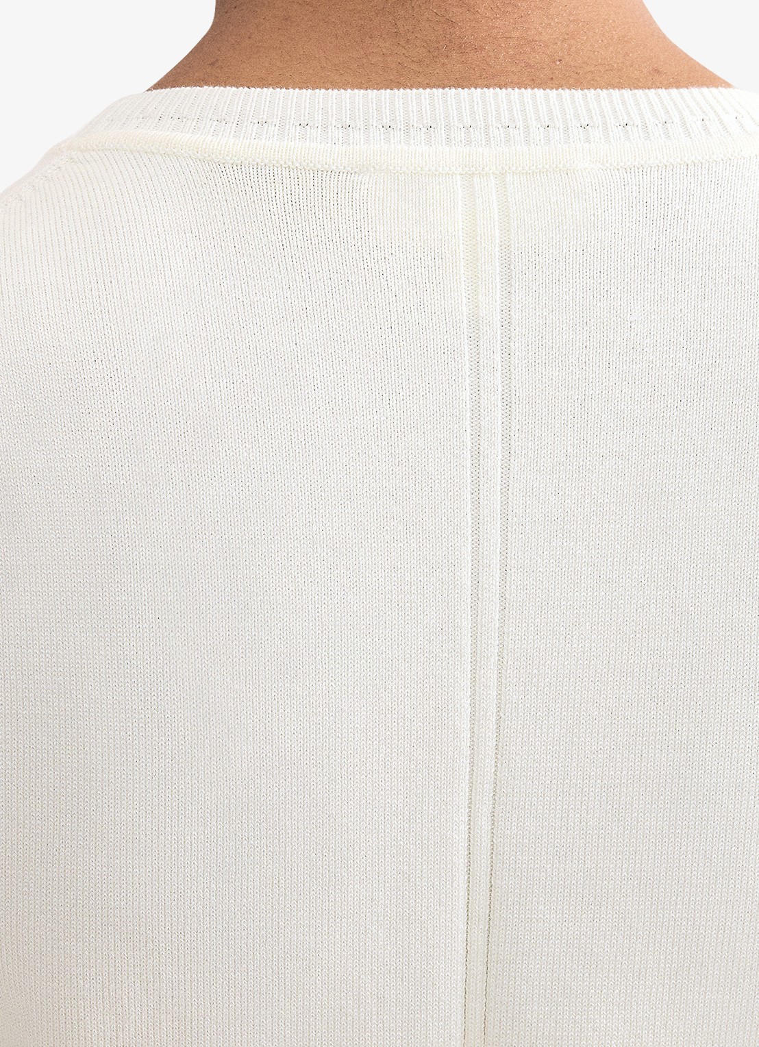 Phase Eight Larissa ribgebreide trui met ronde hals - detail 3 ivoor