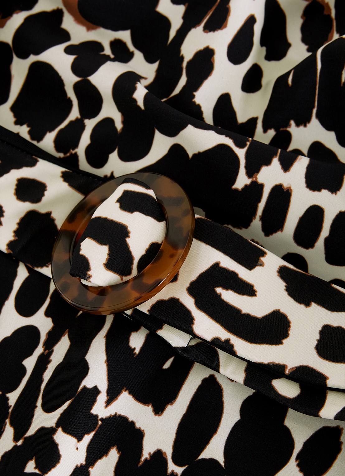 Phase Eight Leopard badpak met panterprint - detail 7 donkerbruin