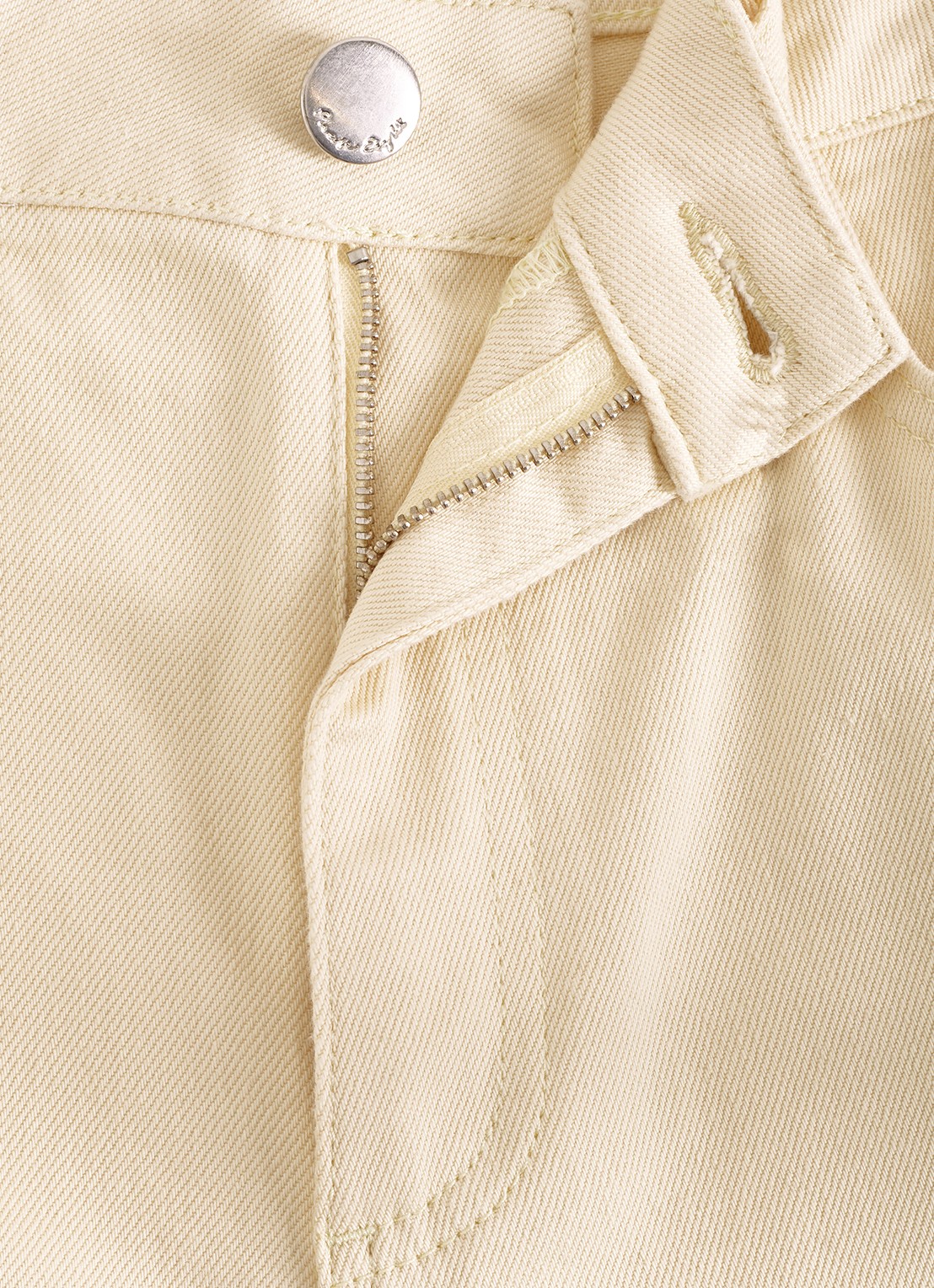 Phase Eight Lexi high waist cropped tapered fit jeans met steekzakken - detail 6 vanillegeel