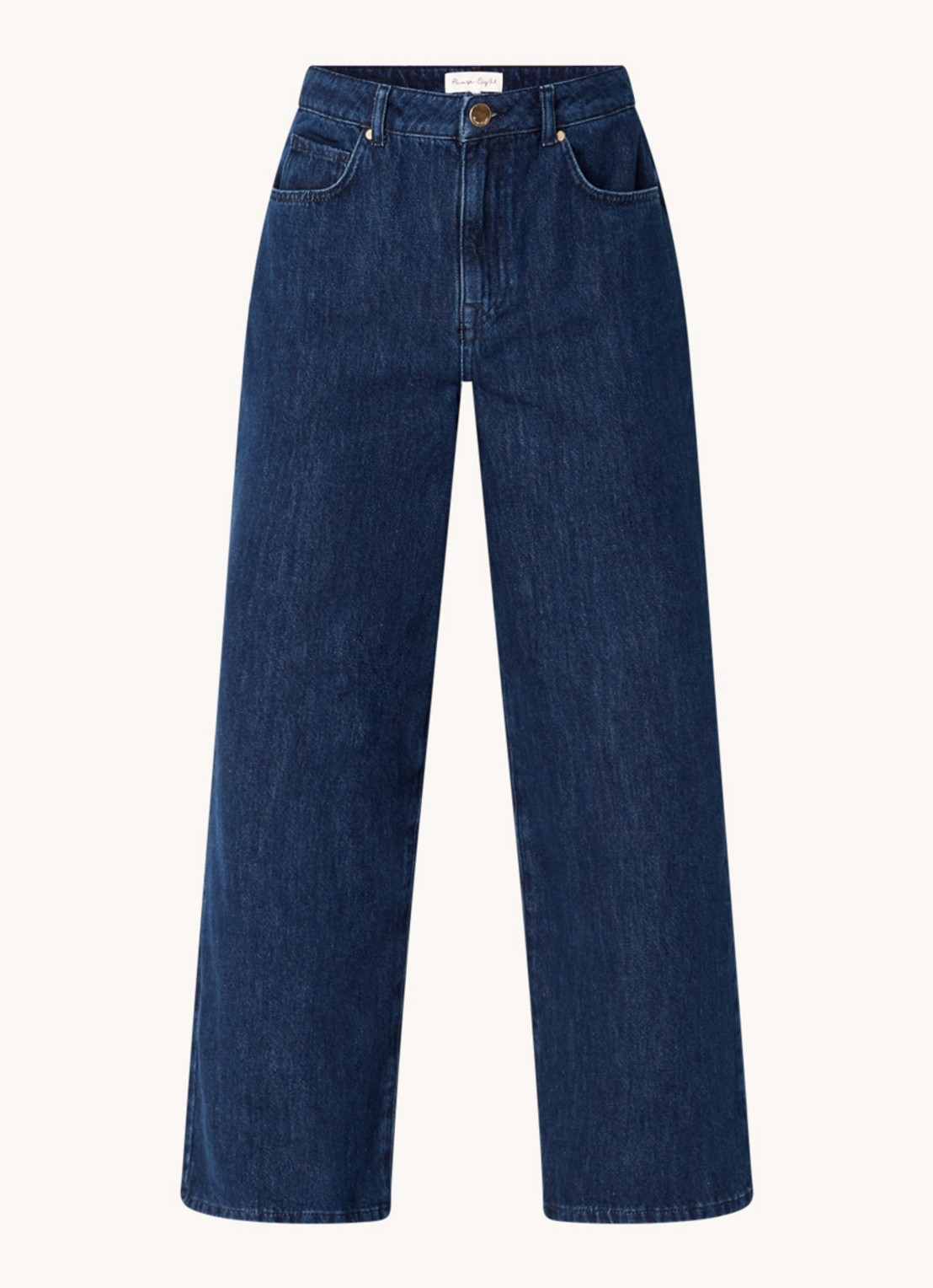 Phase Eight Liana high waist wide leg jeans met donkere wassing - voorkant indigo