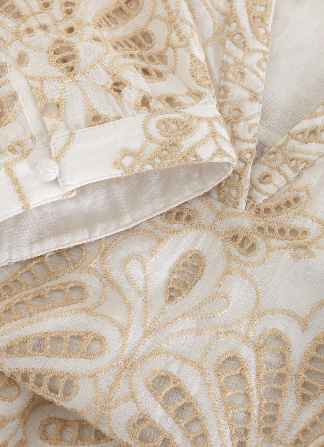 Phase Eight Liliana mini jurk met borduring - detail 8 creme