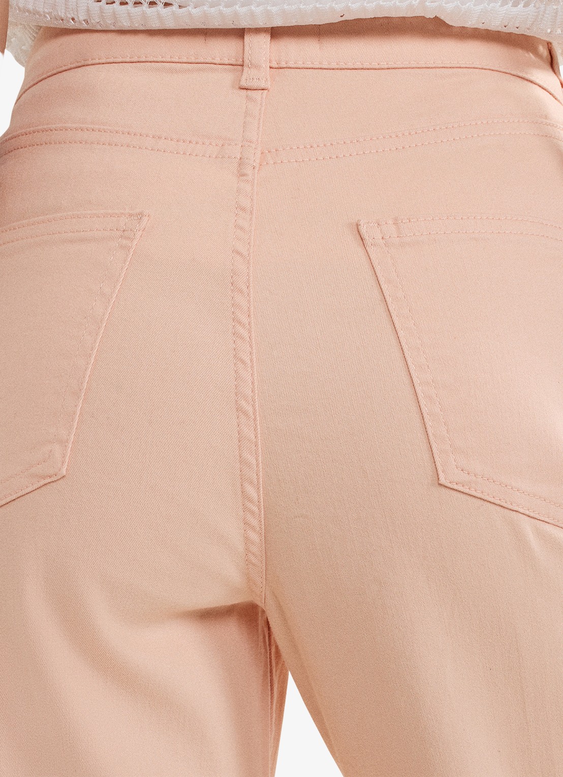 Phase Eight Lindsey mid waist cropped slim fit jeans met gekleurde wassing - detail 6 zalmroze
